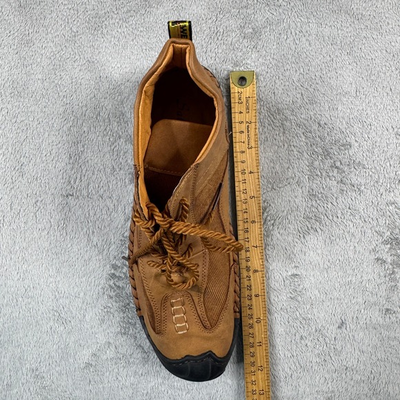 Salkin USA Mens Tan Leather Whipstitch Chukka Boots Brown 2108.47 Size 11-12 - Picture 5 of 12